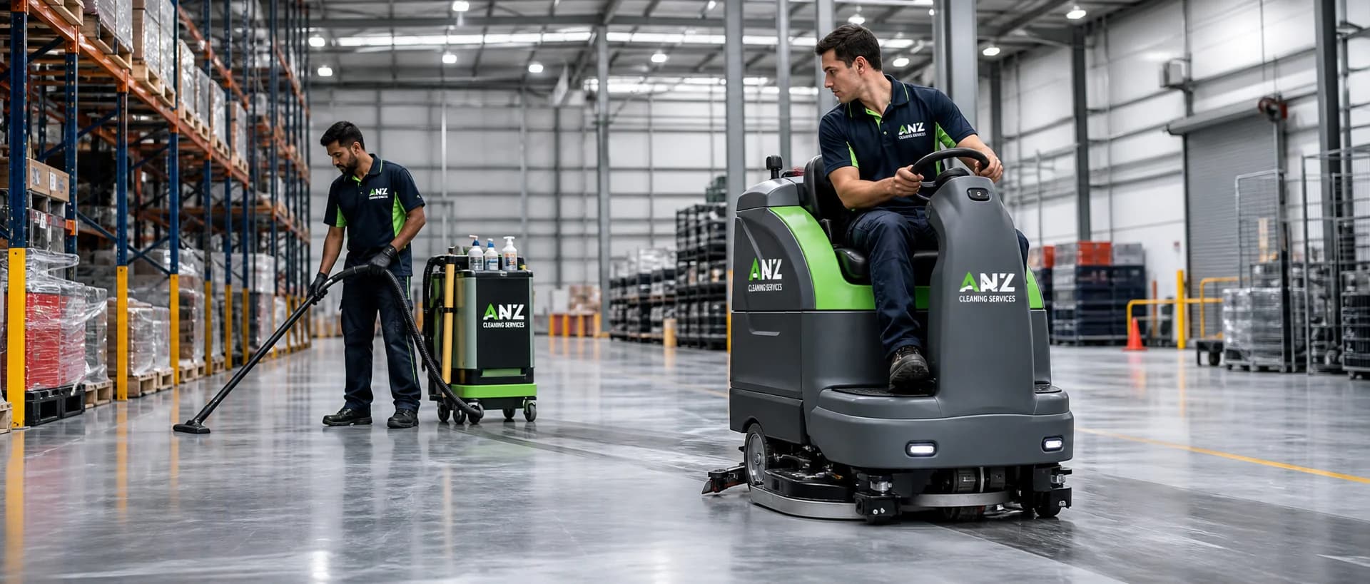 Warehouse cleaning services Sydney — ANZ Cleaning large-scale industrial facility