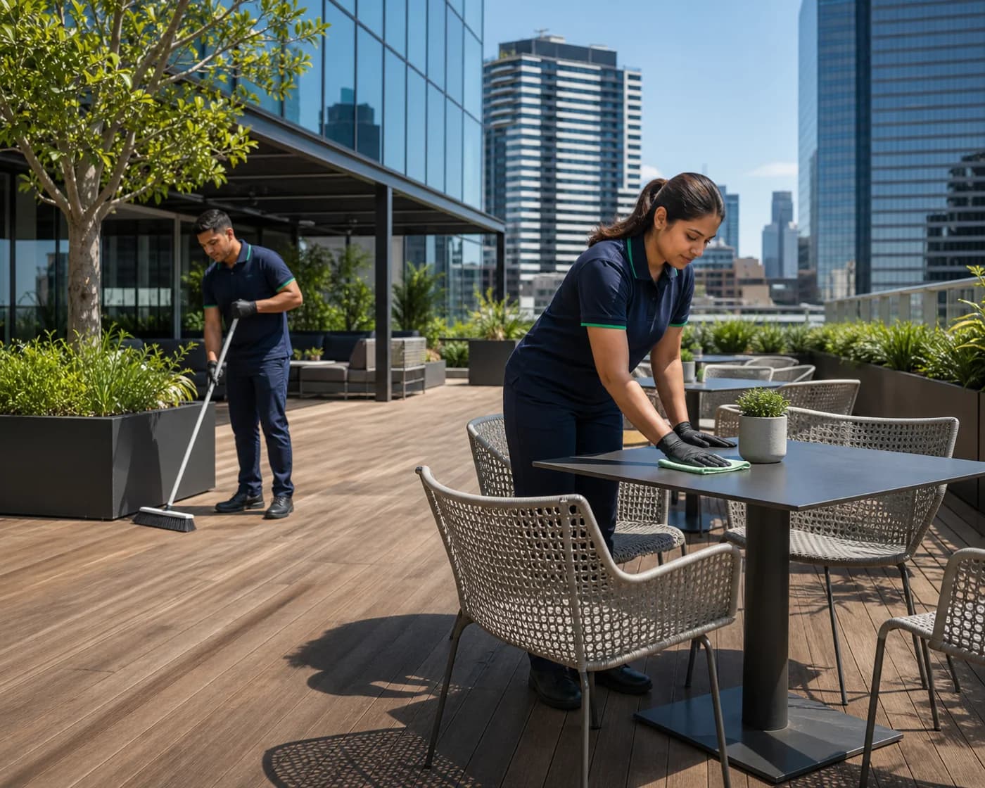 Hotel terrace and outdoor area cleaning in Silverwater — ANZ Cleaning Services