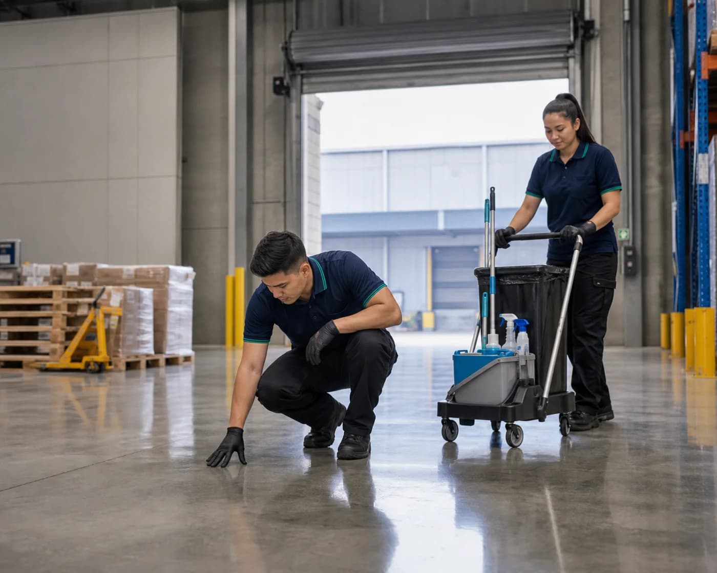 Loading bay cleaning at Silverwater warehouse — ANZ Cleaning Services