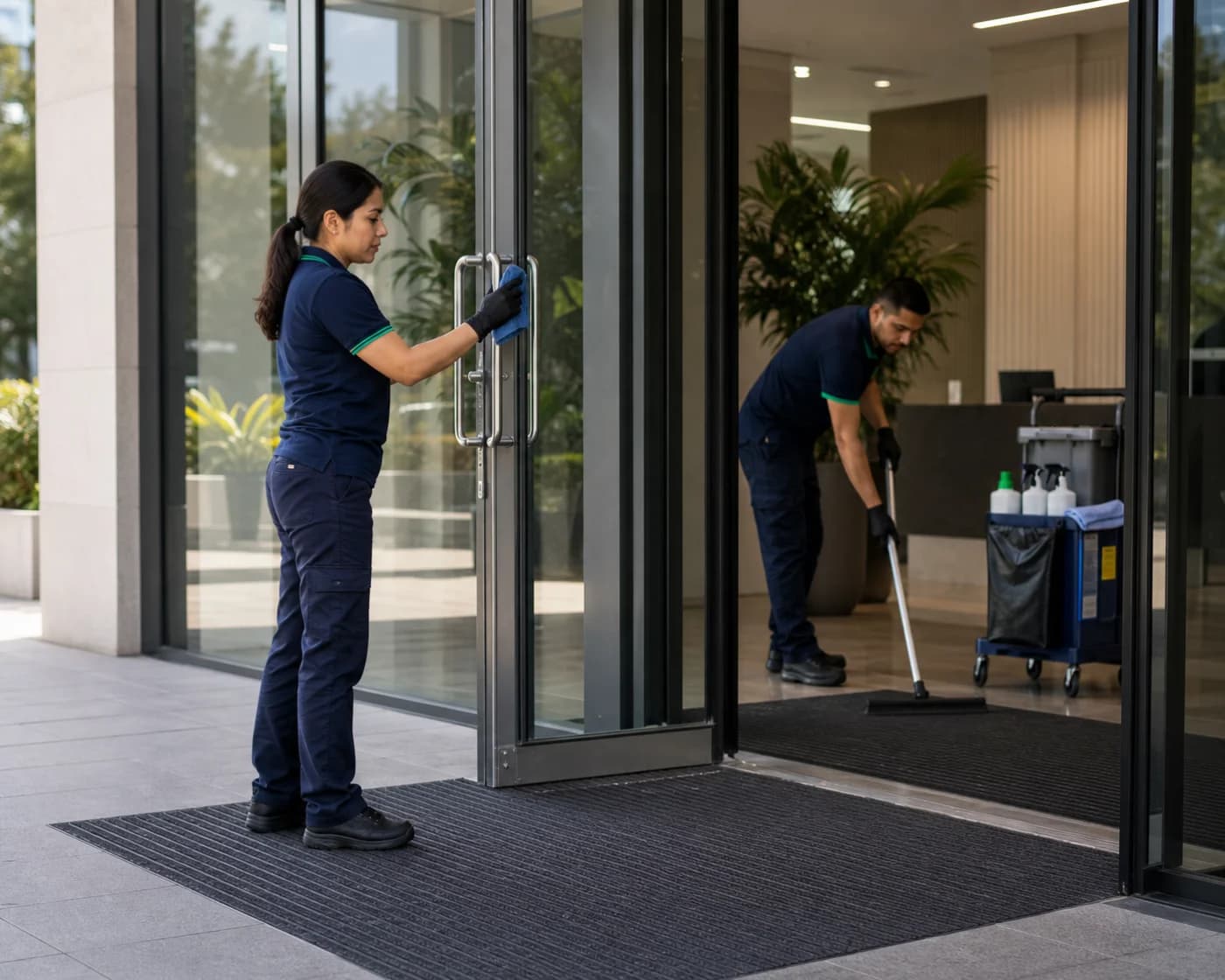 Window glass entrance cleaning Silverwater Western Sydney — ANZ